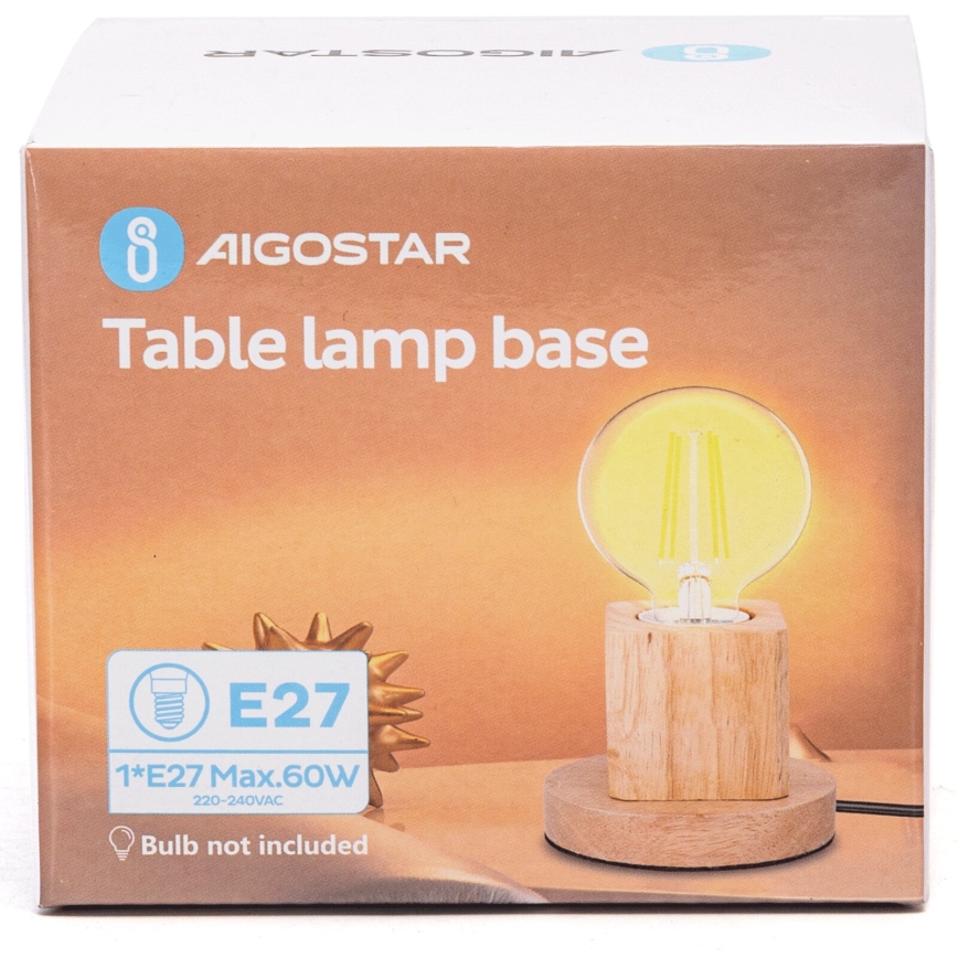 Aigostar - Настолна лампа 1xE27/60W/230V бежов