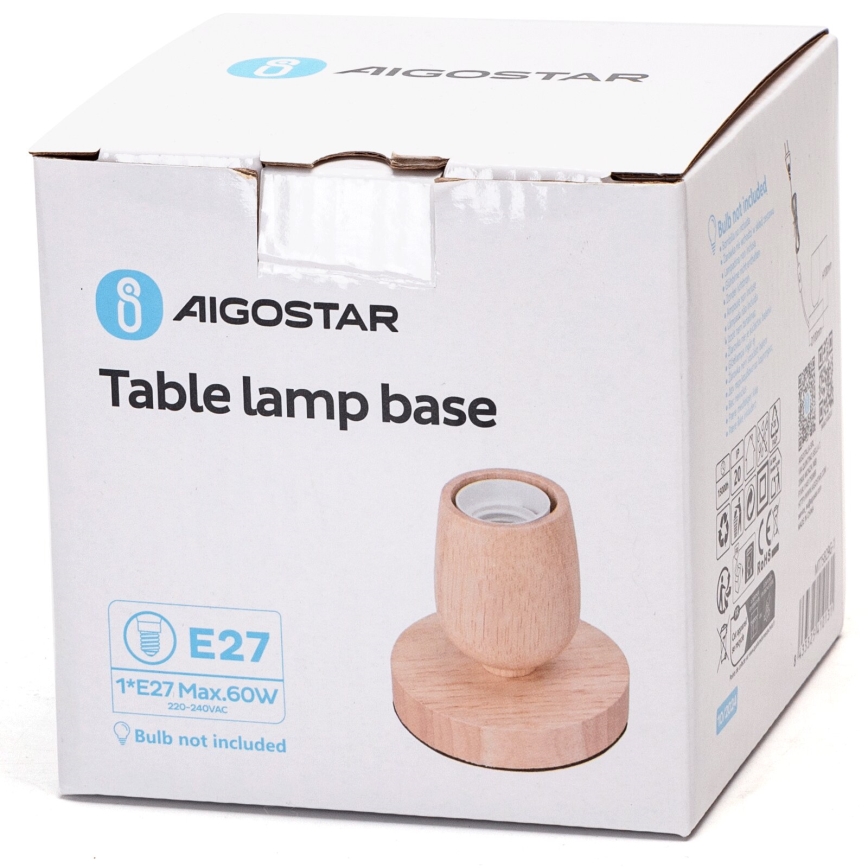 Aigostar - Настолна лампа 1xE27/60W/230V бежов