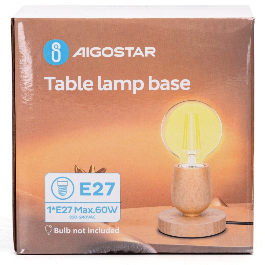 Aigostar - Настолна лампа 1xE27/60W/230V бежов