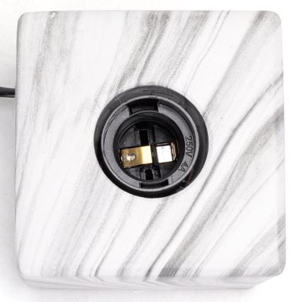 Aigostar - Настолна лампа 1xE27/60W/230V бял/сив