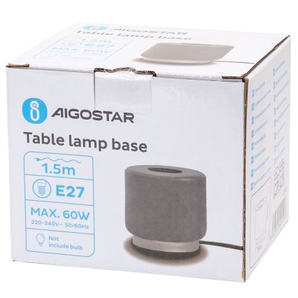 Aigostar - Настолна лампа 1xE27/60W/230V сив