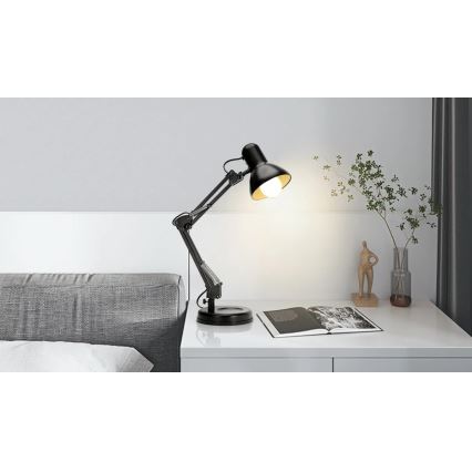 Aigostar - Настолна лампа 2в1 1xE27/40W/230V черен