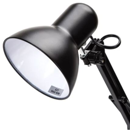 Aigostar - Настолна лампа 2в1 1xE27/40W/230V черен
