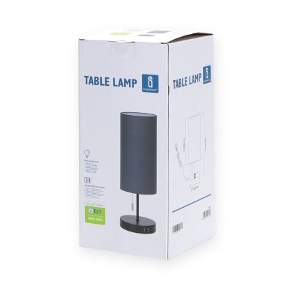 Aigostar - Настолна лампа с USB порт 1xE27/40W/230V черен