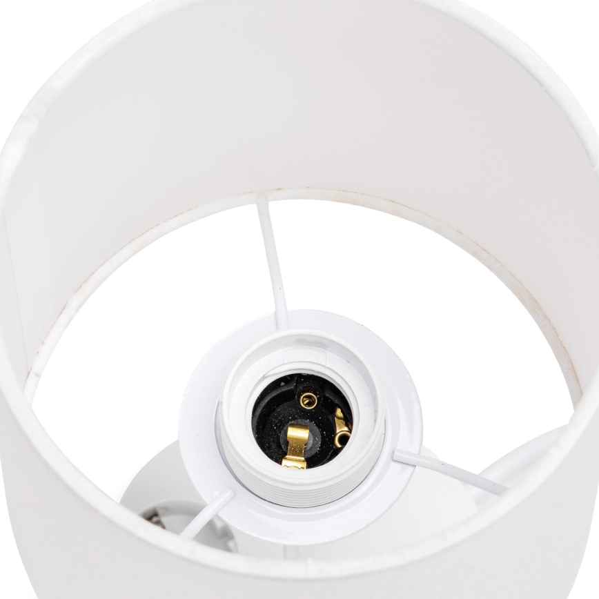 Aigostar - Настолна лампа с контакти 1xE27/60W/230V бяла