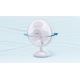 Aigostar - Настолен вентилатор 22W/230V 27 cм бял