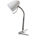 Aigostar -  Настолна лампа с щипка 1xE27/11W/230V бяла/хром