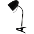 Aigostar -  Настолна лампа с щипка 1xE27/11W/230V черен/хром