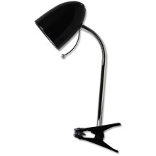 Aigostar -  Настолна лампа с щипка 1xE27/36W/230V черна/хром