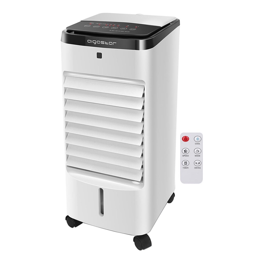Aigostar - Охладител на въздух 60W/230V бял/черен + дистанционно управление