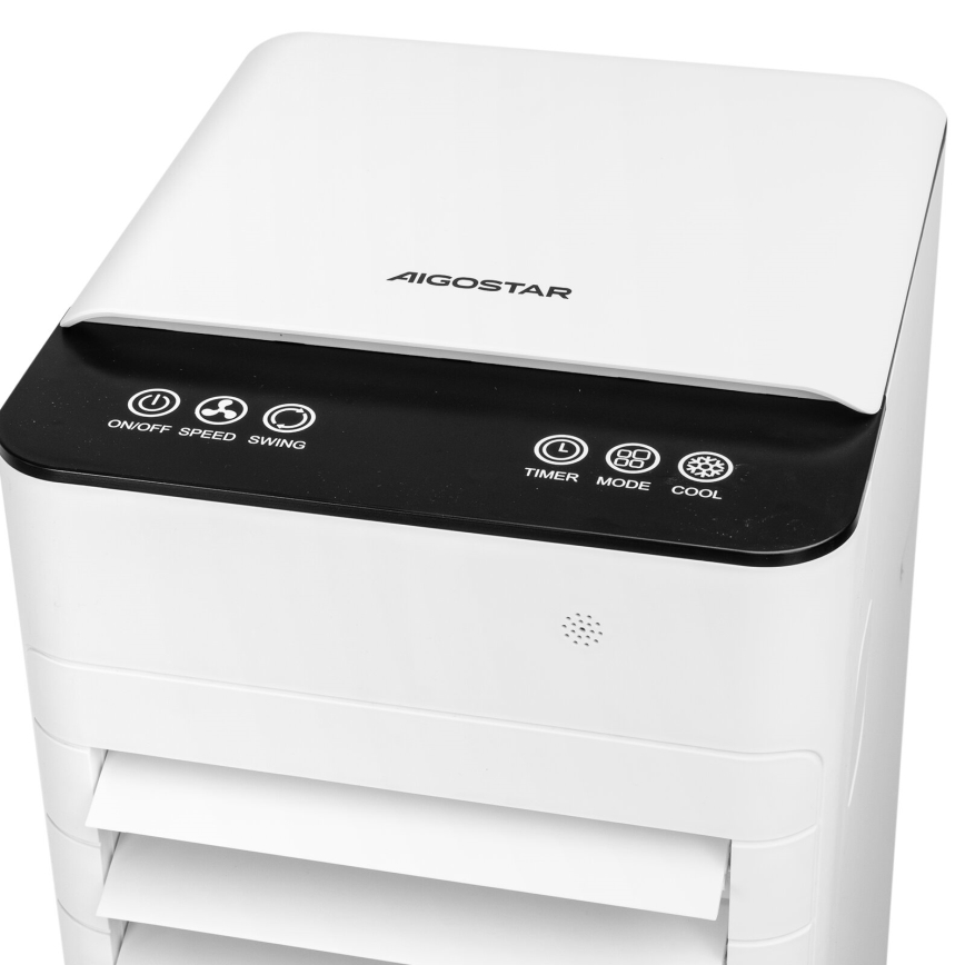 Aigostar - Охладител за въздух 80W/230V бял + дистанционно управление