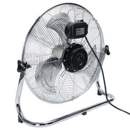 Aigostar - Подов вентилатор 100 W / 230 V, Ø 54 см, лъскав хром
