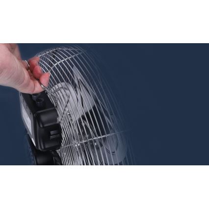 Aigostar - Подов вентилатор 100W/230V, с диаметър 54 см, лъскав хром