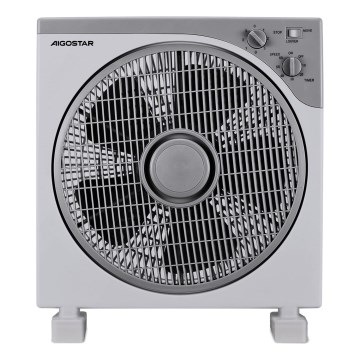 Aigostar - Подов вентилатор 35W/230V пр. 30 см бял/сив