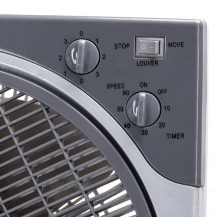 Aigostar - Подов вентилатор 35W/230V пр. 30 см бял/сив