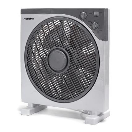 Aigostar - Подов вентилатор 35W/230V пр. 30 см бял/сив