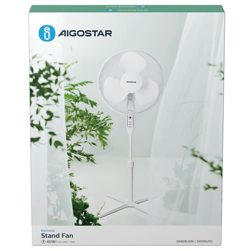 Aigostar - Подов вентилатор 40W/230V 120 см бял