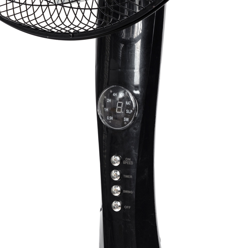 Aigostar - подов вентилатор 50W/230V черен + дистанционно управление