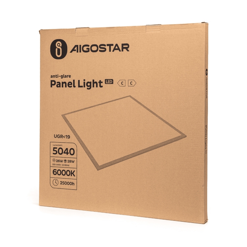 Aigostar - Повърхностен LED панел 28W/230V 6000K 59,5x59,5 cm