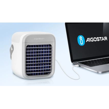 Aigostar - Преносим въздушен охладител 8W/5V бял