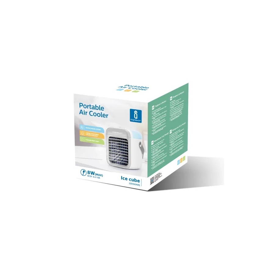 Aigostar - Преносим въздушен охладител 8W/5V бял