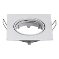 Aigostar - Рамка за вградено осветително тяло GU10 8,2x8,2 cm бяла