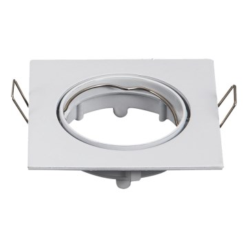 Aigostar - Рамка за вградено осветително тяло GU10 8,2x8,2 cm бяла