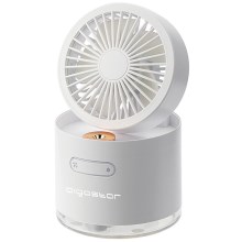 Aigostar - RGB Мини настолен вентилатор 10W/USB бял