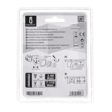 Aigostar - Ротационен димер 110W/230V бял