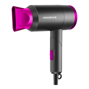 Aigostar - Сешоар за пътуване 1800W/230V лилава/черен