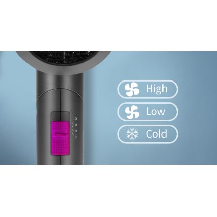 Aigostar - Сешоар за пътуване 1800W/230V лилава/черен