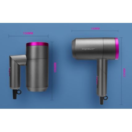 Aigostar - Сешоар за пътуване 1800W/230V лилава/черен