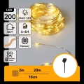 Aigostar - Соларен LED гирлянд, 200 LED, 8 режима, 22 м, IP65, топла бяла светлина, 800 mAh
