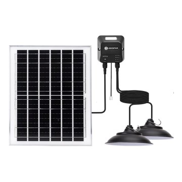 Aigostar - соларен LED полилей 2xLED/70W/12V 12000 mAh 6500K IP65 Ø 23,5 cm + дистанционно управление