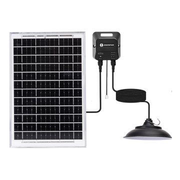 Aigostar - соларен LED полилей LED/70W/12V 6000 mAh 6500K IP65 диаметър 23,5 cm + дистанционно управление