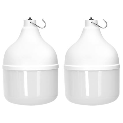 Aigostar - Соларен LED полилей със сензор, 2xLED/70W/12V, 12000 mAh, 6500K, IP65, диаметър 12 см + дистанционно управление