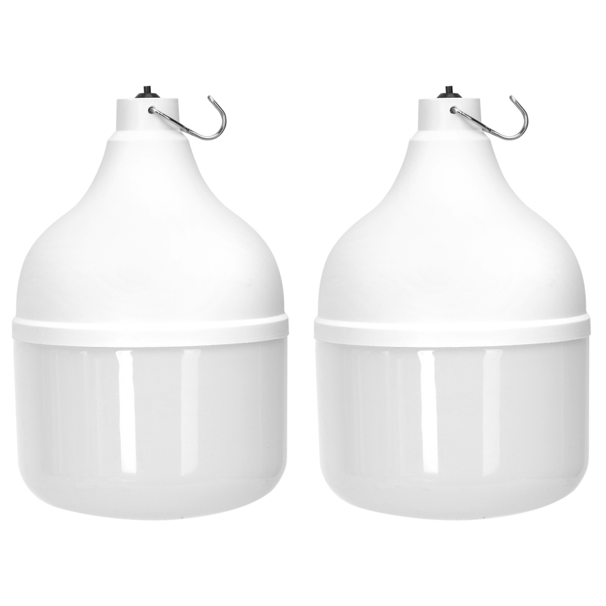Aigostar - Соларен LED полилей със сензор, 2xLED/70W/12V, 12000 mAh, 6500K, IP65, диаметър 12 см + дистанционно управление