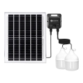 Aigostar - Соларен LED полилей със сензор, 2xLED/70W/12V, 12000 mAh, 6500K, IP65, диаметър 12 см + дистанционно управление