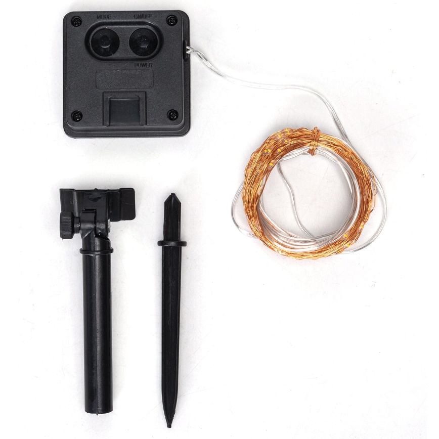 Aigostar - LED соларен гирлянд 100xLED/8 функции 12m 800 mAh IP65 топло бяло