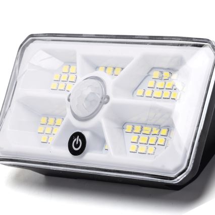 Aigostar - LED соларно осветително тяло със сензор LED/3,7V 6500K 500 mAh IP65 черно