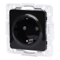 Aigostar - Стенна розетка без рамка SCHUKO 250V черна