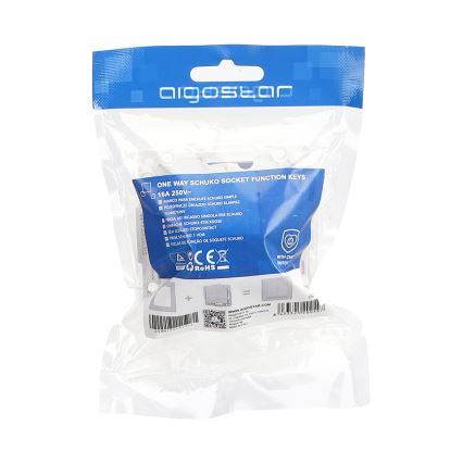Aigostar - Стенна розетка без рамка SCHUKO 250V черна