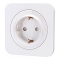 Aigostar - Стенна розетка с рамка SCHUKO 250V/16A бяла