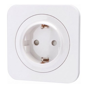Aigostar - Стенна розетка с рамка SCHUKO 250V/16A бяла