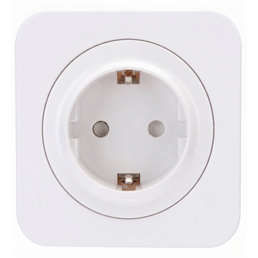 Aigostar - Стенна розетка с рамка SCHUKO 250V/16A бяла