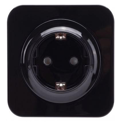 Aigostar - стенна розетка с рамка SCHUKO 250V/16A, черна