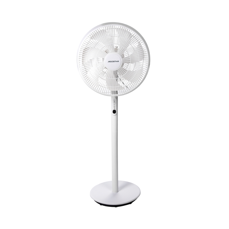 Aigostar - Стоящ вентилатор 45W/230V бял + дистанционно управление
