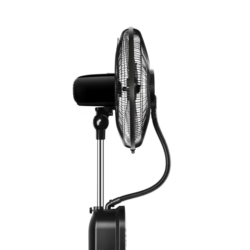 Aigostar - Стоящ вентилатор с ефект на мъгла 95W/230V черен/сив + дистанционно управление