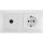 Aigostar - телевизионна розетка и SCHUKO розетка 230V в бяла рамка