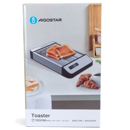 Aigostar - Тостер 840-1000W/230V матов хром